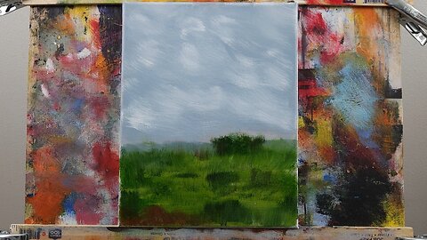 Not everyday is Sunshine sometimes you have a "Grassy Overcast" day why not oil paint that landscape