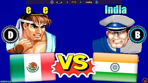 Street Fighter II': Hyper Fighting (e__e Vs. India) [Mexico Vs. India]