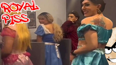 Men Dressed as Disney Princesses Film Themselves Pissing In Urinals