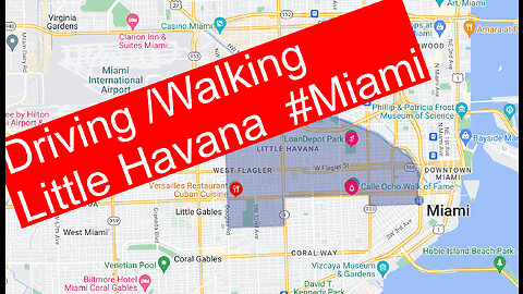 Little Havana -Miami -Driving /Walking 4K (fast 2x) #GoPro