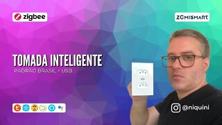 Tomada inteligente zigbee Zemismart compatível com Tuya, SmartThings, Hubitat e Home Assistant