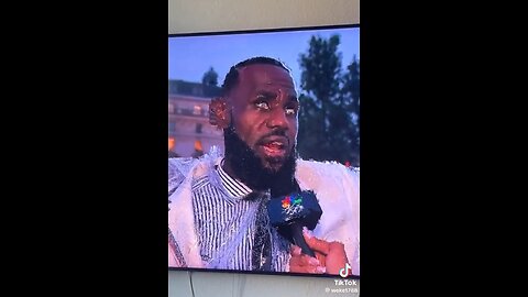 Lebron shapeshifts on live tv in France 🇫🇷