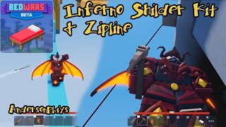 AndersonPlays Roblox BedWars 🐲 [ZIPLINES + SHIELDER KIT!] - Update GamePlay - Inferno Shielder Kit