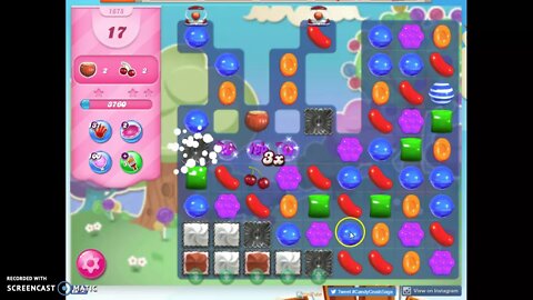 Candy Crush Level 1675 Audio Talkthrough, 1 Star 0 Boosters