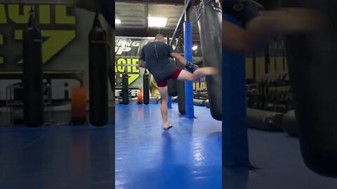 Muay Thai Combo jab right kick double hook cross left kick