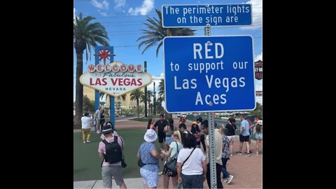 Las Vegas shows support for the Aces as they play game three in Connecticut