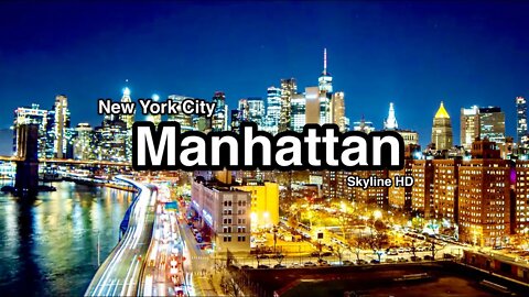 Manhattan New York City Skyline - New York City Live Screensaver 4k Drone Video