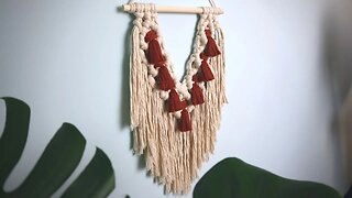 DIY Boho Macrame Wall Hanging With Tassels