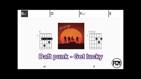 Daft Punk get together with Pharrell Williams and Nile Rodgers - (Chords & Lyrics like a Karaoke)