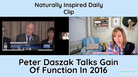 Peter Daszak Talks Gain Of Function In 2016