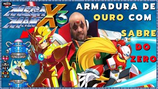 MEGAMAN X3 - ZERADO em 100% + GOLD + ZERO SABER com 1 VIDA em PT-BR + DICAS no SNES+RESENHA!!