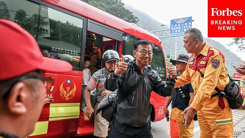 Rescue Crews Operate In Taiwan's Taroko Gorge To Assist Those Trapped By Powerful Earthquake