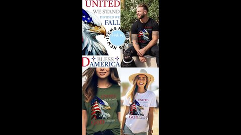 🇺🇸🦅❤️ UNITED WE STAND DIVIDED WE FALL | GOD BLESS AMERICA | EAGLE USA FLAG CROSS TSHIRT