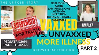 PEDIATRICIAN DR PAUL THOMAS LICENSE SUSPENDED FOR TRUTH, VAXXED KIDS MORE ILLNESS THAN UNVAXXED!