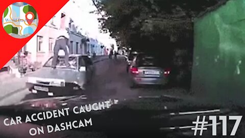 Crazy Russian hacker steals boom box and gets window kicked in - Dashcam Clip Of The Day #117