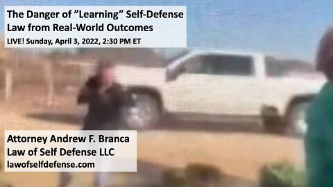 LIVE! The Danger of ”Learning” Self-Defense Law from Real-World Outcome