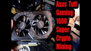 Asus 1660 Super TUF Gaming Crypto Mining HiveOS overclock settings