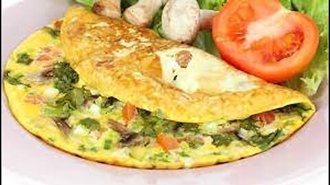 119-Omelete com ovo, requeijão, tomate, cebolinha, abobrinha, vagem, cebola.