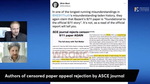 Authors of censored 9/11 paper appeal latest unethical rejection by ASCE journal