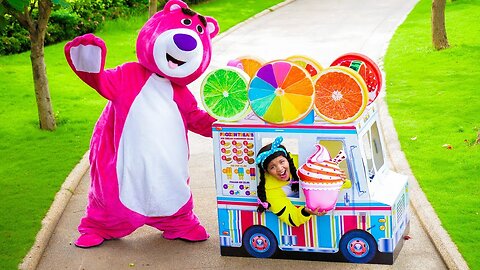 Linda Pretend Play with Fruit Food Cart Toy