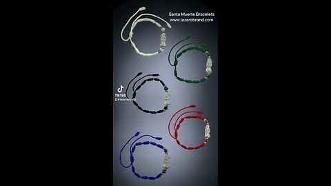Santa Muerte Knotted Cord Adjustable Length Bracelets 🌟www.lazarobrand.com/santamuertebracelets