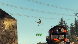 Fallout 3 Bugs (Modded) - Fawkes' Super Sledge Hits So Hard, Enemies Started Levitating