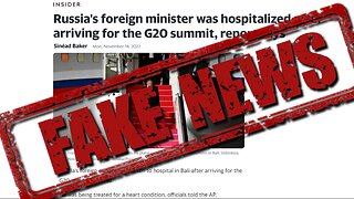 Russia FM Segei Lavrov Hospitalized Ahead of G20: FAKE NEWS!
