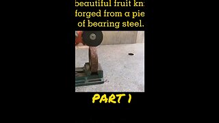 Forging a beautiful knife from ball bearing.