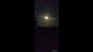 Full moon on scary night