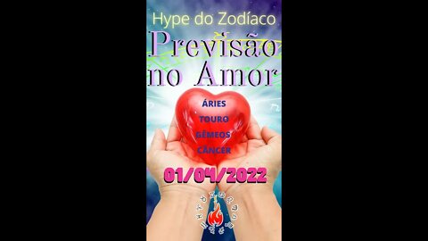 Previsão Para o Amor - 01 de Abril - Áries Touro Gêmeos Câncer #shorts