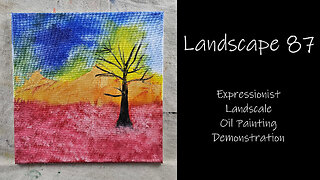 "Landscape 87" Expressionist Landscape Oil Painting #forsale #demonstration