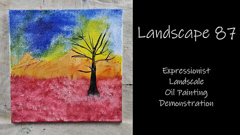 "Landscape 87" Expressionist Landscape Oil Painting #forsale #demonstration