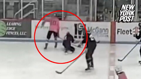 Video shows transgender male hockey player taken down by larger rival