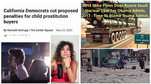 5/26/24 Cali Dems cut penalties for child prostitution buyers! Weather weapon is ramping up. Heat wave & ice! Really? Israel shoots its hostages! Is JFK Jr. Alive? Compelling evidence!