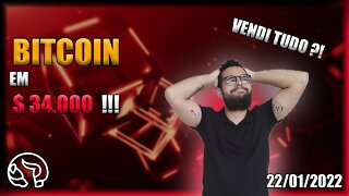 BITCOIN NAO PARA DE CAIR, O QUE FAZER ?! VOU VENDER TUDO ?? - Análise BTC 22/01/2022