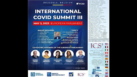 International Covid Summit III in Brussels on May 3, 2023. Opening presentation by Dr David Martin