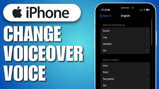 How To Change Voiceover Voice On iPhone