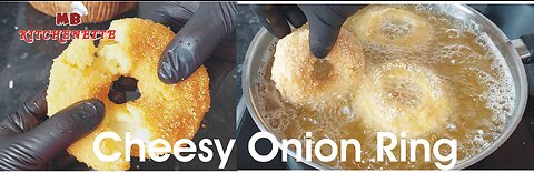 Cheesy Onion Ring : Cheese Stuffed Onion Ring : Cheese Onion Ring