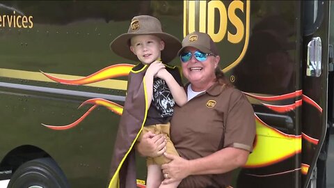 UPS driver delivers special birthday surprise for 5-year-old