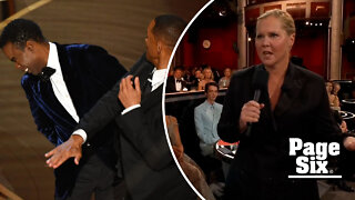 Amy Schumer attempted to cut the tension with a joke after Will Smith slapped Chris Rock at Oscars 2022