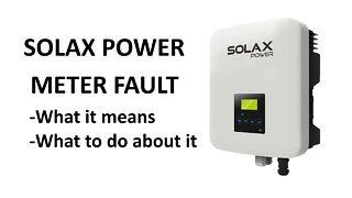 SolaX Solar Inverter Meter Fault