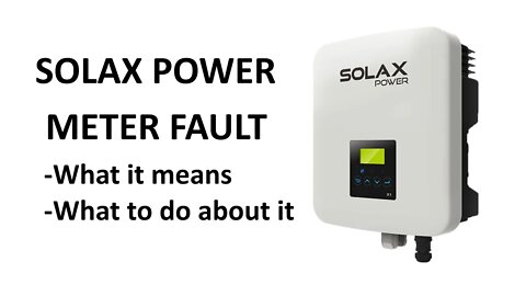 SolaX Solar Inverter Meter Fault