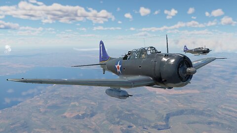 War Thunder - Pair of SBD-3 in "realistic" match "play helpless" (dive bomber) and go hunting