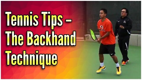 Tennis Tips and Techniques -The backhand technique featuring Coach Ryan Redondo
