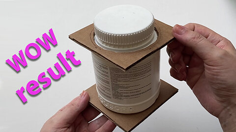 DIY Plastic bottle recycling | Cardboard craft | You'll love the result!