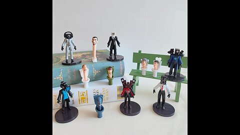 Skibidi Toilet Figure Set Creative Game Action Figures Mini Toys Model Cake Toppers Birthday Gifts