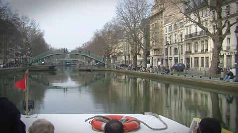 Cruise on the Saint-Martin Canal in Paris, France