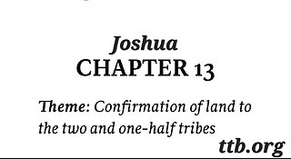 Joshua Chapter 13 (Bible Study)