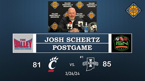 Post-Game with Indiana State's Josh Schertz After 85-81 Win Over Cincinnati in Quarter Finals of NIT