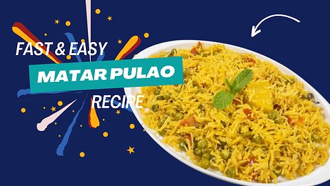 Aloo Matar Pulao Recipe | Fluffy and Flavorful Potato Peas Rice Pilaf